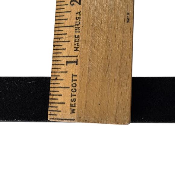 Vtg Talbots Womens Black Velvet & Leather Thin Belt Bow w Gold Size XS Y2K - Picture 8 of 12